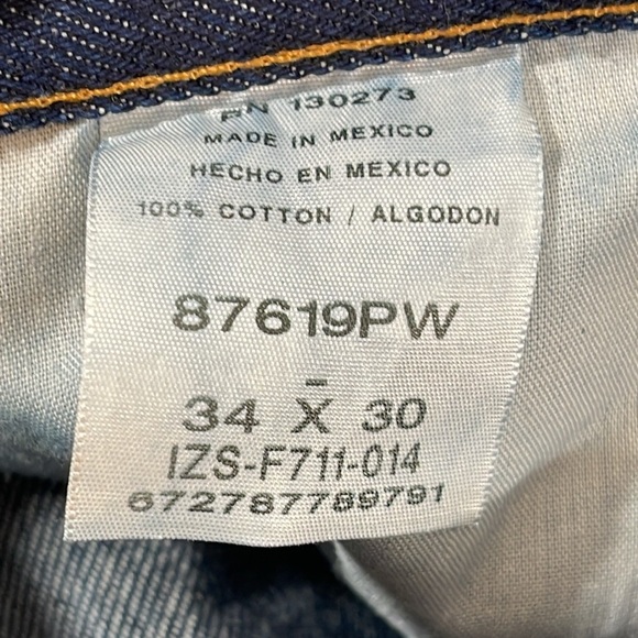 RUSTLER Jeans Mens Size 34x30 Classic Denim With Pockets Style 87619PW - Picture 8 of 10